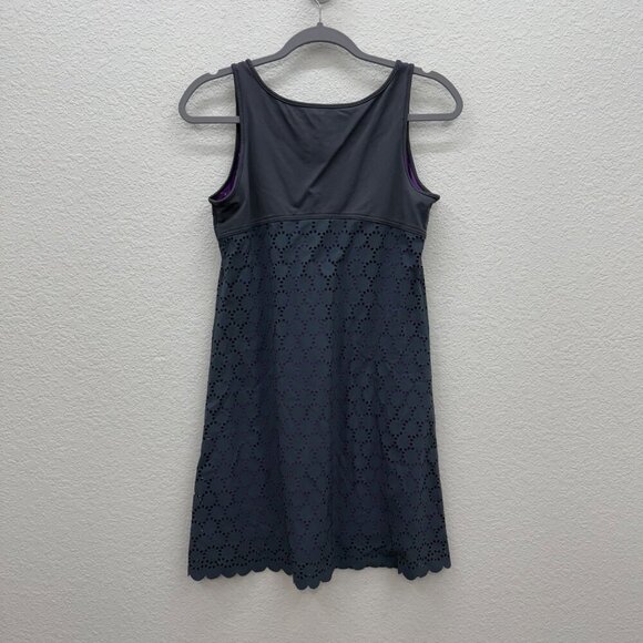 Title Nine Nimblene Illusion Athletic Eyelet Gray Purple Dress Womens size Small - Picture 5 of 5